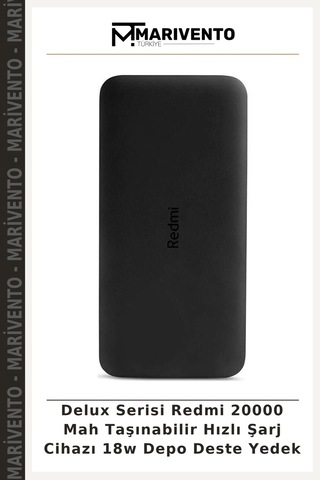 Delux Serisi Redmi 20000 Mah Taşınabilir Hızlı Şarj Cihazı 18w Depo Deste Yedek Çok Renkli