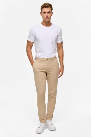 Süvari Bej Slim Armürlü Pantolon Bej