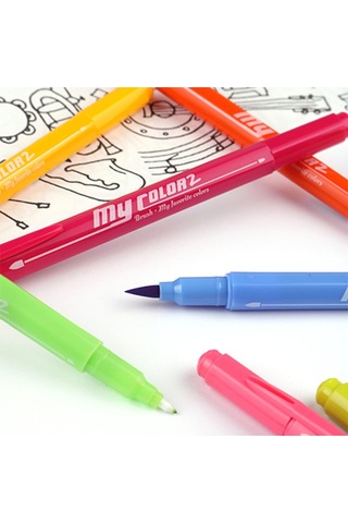 Dong A Çift Taraflı Fırça Uçlu 12 Renk Brush+Fine Uç