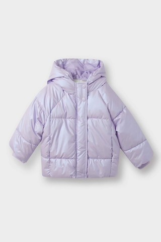 Defacto Kapüşonlu Fermuarlı Çıtçıtlı Şişme Lila Kız Bebek Mont E7985a5/pr247 Lila