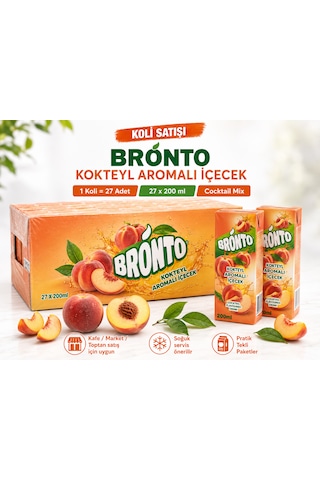 Şeftali Aromalı İçecek 200 Ml X 27 Adet Koli