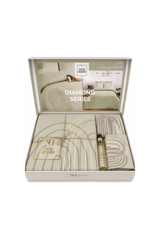 Punç Nakışlı Diamond Series Nevresim Takımı Çift Kişilik Ve Oda Kokusu Kutulu Luna-adaçayı