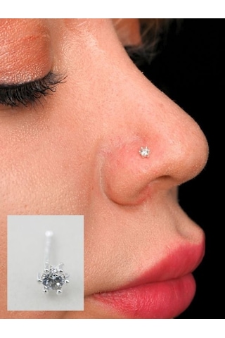 Tükkan Accessories Zirkon Tek Taş Hızma 925 Ayar Hızma-hızma39 Gümüş