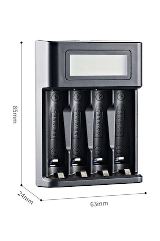 Greentech Pil Şarj Cihazı (Dört Yuvalı) - 1.2V Ni-Mh / Ni-Cd AA / AAA / GT-BC03