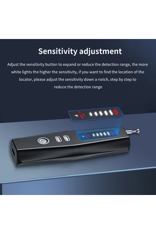 Kamera Dedektörü, Dinleme Cihazı Dedektörü, 5 Seviye Siyah