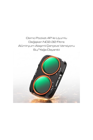 K&f Concept Osmo Pocket 4p Uyumlu Nd2-32 Filtre Osmo Pocket 4 Pro Değişken Ayarlanabilir 5 Stop Nd2-32 Filtre