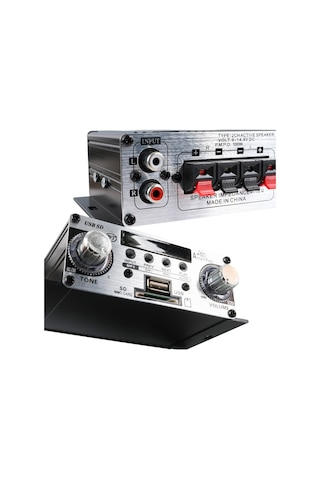 Magicvoice Yw-191l 12 Volt 100 Watt Motosiklet Bluetooth Amfi Usb Sd Kart 2 Kanal Pazarcı Anfi 125x95x40mm Mini Anfi