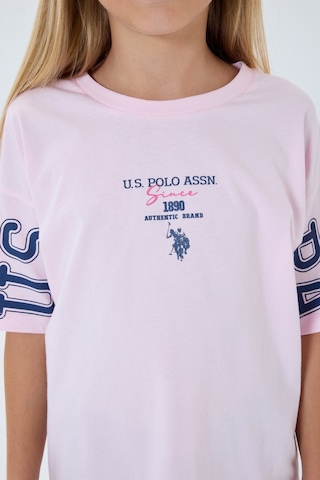 U.s. Polo Assn. Kız Çocuk Pembe Bermuda Takım Us2516-c-v1 Pembe