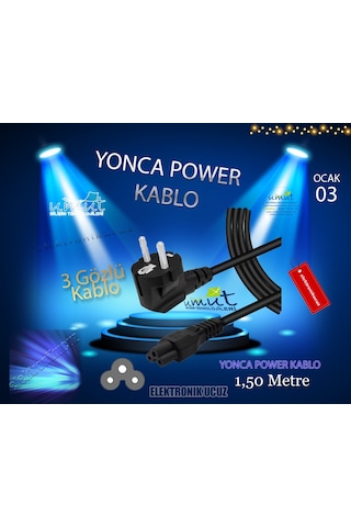 Notebook Yonca Power Güç Kablosu Laptop Adaptör Power Güç Kablosu
