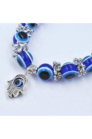 Nazar Boncuklu El Yapimi Bileklik, Şik Tarz Sevgililer Günü Çok Renkli