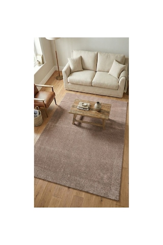 Puffy Bej Yumuşak Peluş Halı Kaymaz, Yıkanabilir, Salon Mutfak Antre İçin Halı Yolluk