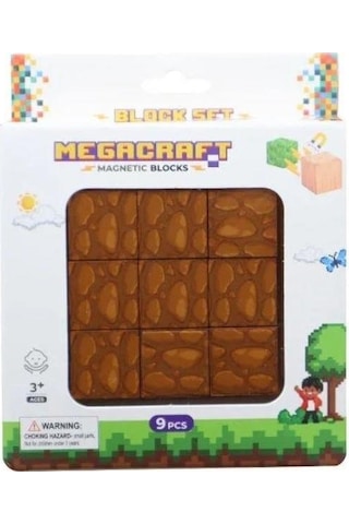 Megacraft Manyetik Bloklar Toprak Desenli 9 Parça Mc1407