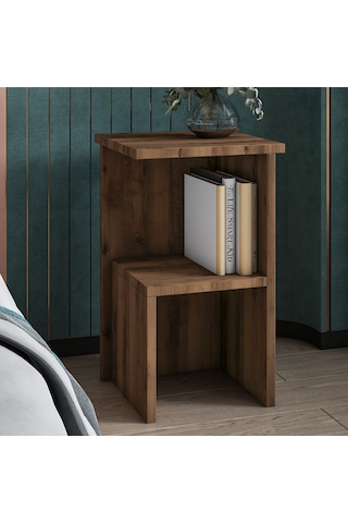 Roisin Modern Çok Amaçlı Komodin & Yan Sehpa Antik Ceviz