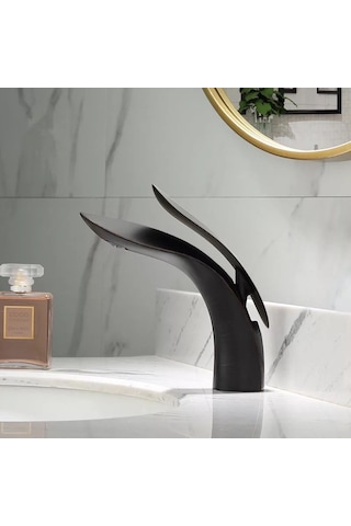 Fause Lavabo Bataryası Leaf Siyah Klb103-B