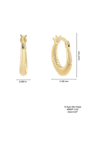 Moom Mücevherat Kadın 14 Ayar Altın Halka Küpe N11.15515