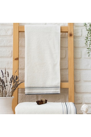 Schafer Home Rosy Armürlü Havlu 70x140 Cm 1 Parça-krem Krem