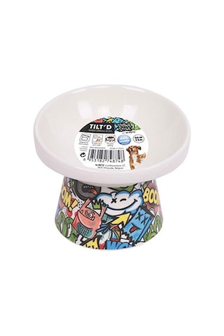 M-pets Urban Style Seramik Kedi Mama Ve Su Kabı Color Mix 150 Ml 10,5x10,6x8 Cm 244-51022.01