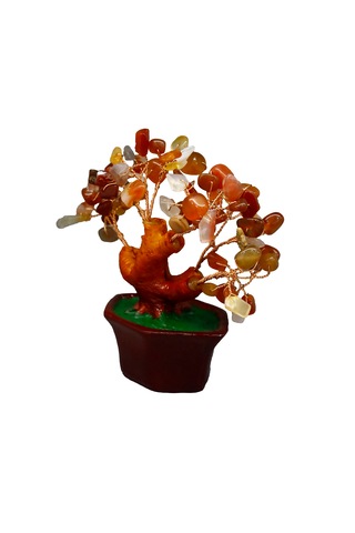 Karnelyan Doğal Taşlı Bonsai Hayat Ağacı Enerji, Tutku Ve Motiv