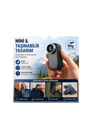 Castu M11 4k Stabilizasyonlu Giyilebilir Aksiyon Kamerası Manyetik Klipsli Çok Renkli