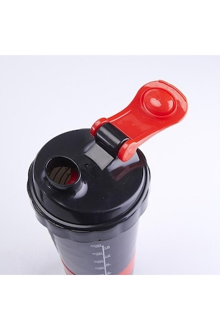Kırmızı Shaker Şişesi, Pürüzsüz Karıştırma İçin Mikserli Sızdırmaz Egzersiz Shaker Bardağı, Spor Salonu Sporları Shaker Suyu Kırmızı