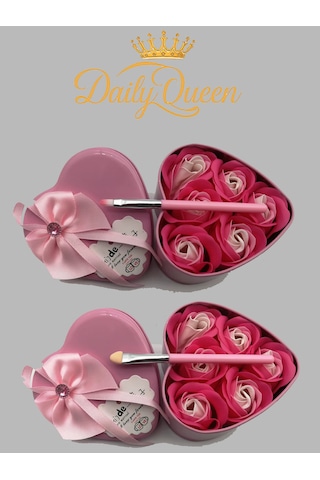 Daily Queen Pembe 5 Li Mini Makyaj Fırça Seti Seyahat Boy, Yumuşak Sentetik Kıllar, Çok Amaçlı Kullanım