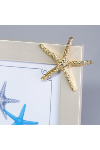 Selim 15 x 20 CM Deniz Yıldızı Çerçeve İnci Altın
