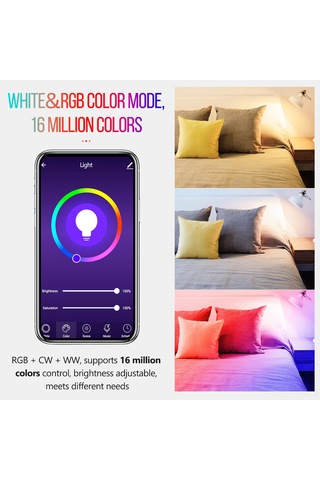 Qingmipy Zigbee Akıllı Led Ampul Gu10 5w - Rgb+cw+ww Renkli, Ses Ve Uygulama Kontrollü, Parlaklık Ayarlı, 85-265v Beyaz