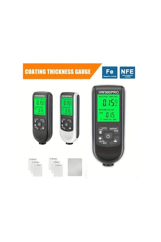 Honeybeeshop Siyah Araba Boya Kalınlık Ölçer 0 2000um Fe Nfe Manuel Kaplama Metre Otomotiv Aletleri Hw300pro