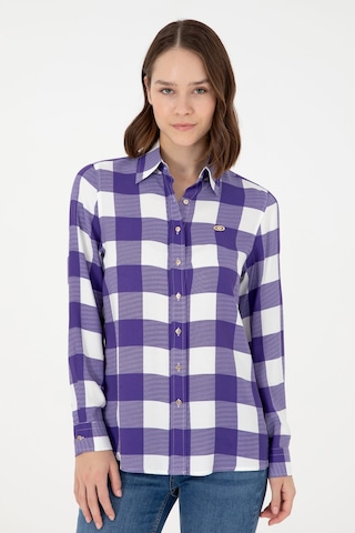 U.s. Polo Assn. Kadın Mor Gömlek Desenli 50291096-vr038 Mor