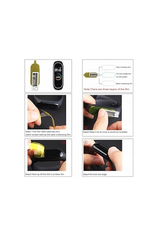 Wozlo Xiaomi Mi Band 5 / 6 Uyumlu Çizilme Önleyici Tpu Nano Yumuşak Film Ekran Koruyucu - 2 Adet