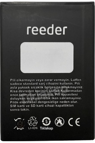 Axya Reeder P13 Blue MaxL 2022 Batarya Pil Hb001