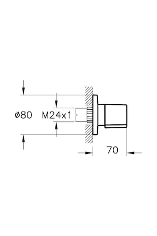Artema A41461 Ankastre Stop Valf, Krom