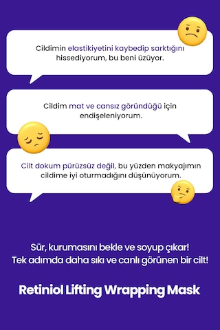 Retinol&kolajen İçeren Kırışıklık Karşıtı Soyulan Maske Realbarrıer Retiniol Lifting Wrapping Mask