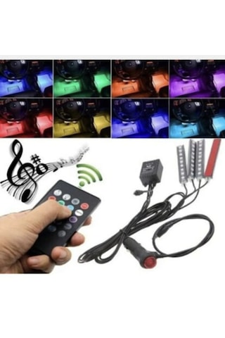 12 Ledli Ayak Altı Led Lamba Sese - Müziğe Duyarlı Led