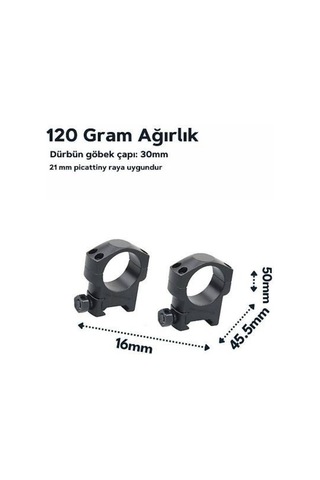30mm Dürbün İçin Picattiny Ray Ayağı - Orta Siyah