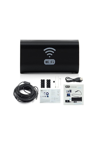Wifi Endoskop Kamera 720P 8 MM 8 Led 7 M Yumuşak Kablo Su Geçirmez
