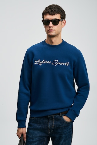 Lufian Loved Erkek Sweatshirt Saks Saks 112030170100240 Saks Mavi