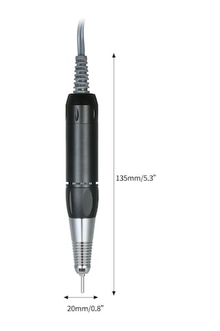 Geeroyoo 202 Elektrikli Tırnak Taşlama Makinesi Kalem Tasarımı Sessiz Ve Titreşimsiz Yedek Sap, Siyah