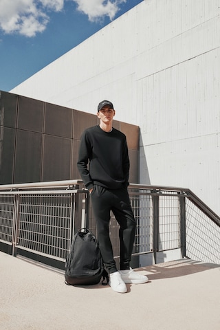 George Henry Standart Fit Normal Kesim 2 İplik Cepli Rahat Recycle Pamuklu Jogger Eşofman Altı Siyah