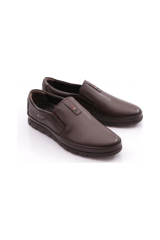 Dgn 2840 Erkek Yanlari Lastikli Comfort Ayakkabi Kahve