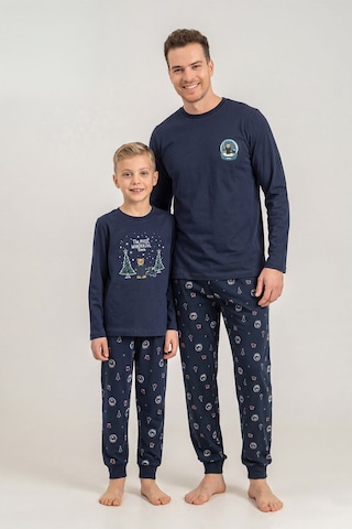 Rolypoly The Most Wonderful Time Baba Oğul Lacivert Uzun Kol Pijama Takım Rp3937-a-v1 Rp3937-a-v1