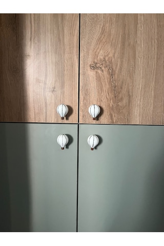 Balon Model Dolap Kulbu Tek Adet Bebek Ve Çocuk Odaları Beyaz