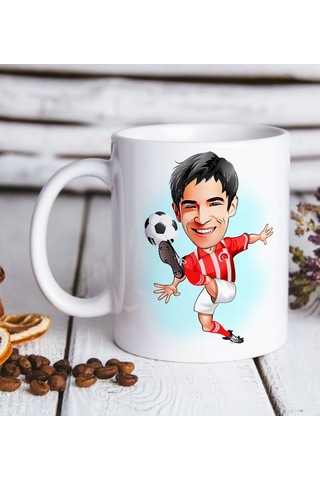 Kişiye Özel Türkiye Milli Takım Formalı Futbolcu Karikatürlü Beya (496633245)