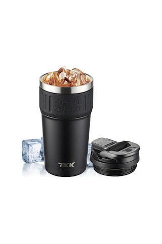 Tkk Çelik Termos Mug 630ml Mat Siyah Gümüş
