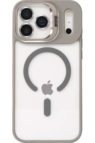 İphone 17 Pro Max İçin Uyumlu Standlı Ve Kamera Lens li Şarj Özellikli Ultra Lüks Kılıf
