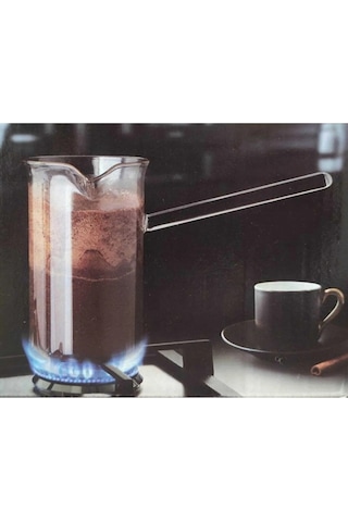 Ateşe Dayanıklı Cezve Borosilikat Cam Cezve 350 ML