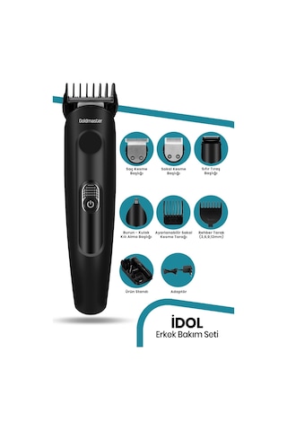 Goldmaster Idol 11-in-1 Hızlı Şarjlı Erkek Bakım Seti