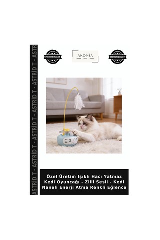Özel Üretim Işıklı Hacı Yatmaz Kedi Oyuncağı - Zilli Sesli - Kedi Naneli Enerji Atma Renkli Eğlence