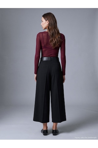 Dilvin 72796 Kemerli Culotte Pantolon-siyah