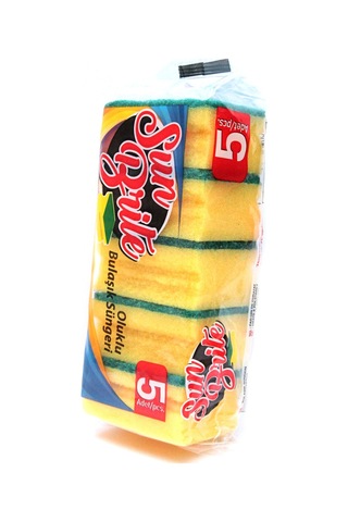 Sun Brite Oluklu Bulaşık Süngeri 5'li Paket